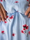 Сукня А-силуету блакитна в квітковий принт | 6259863 | фото 2
