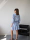 Сукня А-силуету блакитна в квітковий принт | 6259863 | фото 4