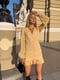 Сукня А-силуету жовта в принт | 6259869 | фото 2