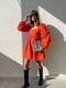 Платье А-силуэта оранжевого цвета | 6259878 | фото 6