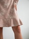 Платье А-силуэта бежевое в принт | 6259879 | фото 3