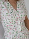 Платье А-силуэта белое в цветочный принт | 6260019 | фото 3