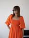 Платье А-силуэта оранжевого цвета | 6260387 | фото 2