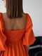 Платье А-силуэта оранжевого цвета | 6260387 | фото 3