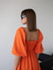 Платье А-силуэта оранжевого цвета | 6260387 | фото 4