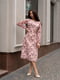 Платье А-силуэта розовое в принт | 6260390 | фото 3