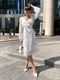 Сукня А-силуету біла в принт | 6260394 | фото 2