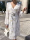 Сукня А-силуету біла в принт | 6260394 | фото 3