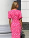 Платье-футляр розовое в горох | 6260398 | фото 5