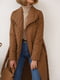 Пальто стьобане коричневе | 6260901 | фото 2