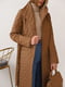 Пальто стьобане коричневе | 6260901 | фото 3