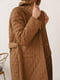 Пальто стьобане коричневе | 6260901 | фото 4