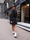 Сукня А-силуету чорна в принт | 6260904 | фото 4