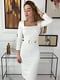 Платье-футляр белое | 6260978