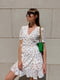 Сукня А-силуету біла в принт | 6261091 | фото 3