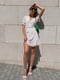 Платье А-силуэта белое в принт | 6261091 | фото 7