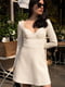 Платье А-силуэта молочного цвета | 6261747 | фото 2