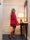 Сукня А-силуету рожева в принт | 6261779 | фото 2