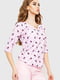 Блуза розовая в принт | 6262174 | фото 3
