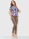 Блуза разноцветная в принт | 6262176 | фото 2