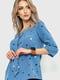Блуза синяя в горошек | 6262242 | фото 3