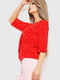 Блуза червона в горошок | 6262249 | фото 3