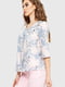 Блуза серо-пудрового цвета в принт | 6262254 | фото 3