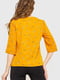 Блуза горчичного цвета в принт | 6262256 | фото 4