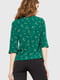 Блуза зеленая в принт | 6262257 | фото 4