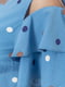 Блуза голубая в горошек | 6262261 | фото 5