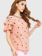 Блуза персикового цвета в горошек | 6262262 | фото 3