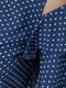 Блуза темно-синяя в принт | 6262276 | фото 5