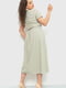 Платье А-силуэта светло-оливкового цвета | 6262480 | фото 4