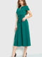 Платье А-силуэта темно-зеленое | 6262482 | фото 3