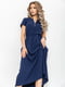 Сукня А-силуету темно-синя | 6262484 | фото 2