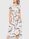 Сукня А-силуету пудрового кольору в принт | 6262488 | фото 2