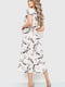 Платье А-силуэта пудрового цвета в принт | 6262488 | фото 4