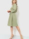 Платье А-силуэта оливкового цвета | 6262490 | фото 3