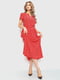 Платье А-силуэта красное в принт | 6262493