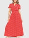 Платье А-силуэта красное в принт | 6262493 | фото 2