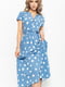 Платье А-силуэта синее в горошек | 6262495 | фото 4