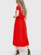 Платье А-силуэта красное в горошек | 6262500 | фото 4