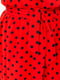 Платье А-силуэта красное в горошек | 6262500 | фото 5