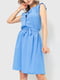 Сукня А-силуету темно-блакитна | 6262515 | фото 2