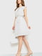 Платье А-силуэта молочного цвета в горошек | 6262523 | фото 3