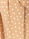 Платье А-силуэта бежевое в горошек | 6262524 | фото 5