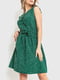 Платье А-силуэта зеленое в горошек | 6262527 | фото 2