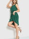Платье А-силуэта зеленое в горошек | 6262527 | фото 3