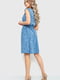 Платье А-силуэта синее в горошек | 6262532 | фото 4