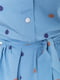 Платье А-силуэта синее в горошек | 6262532 | фото 5
